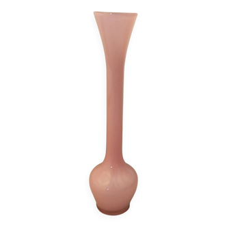 Soliflore vase opaline rose vintage