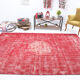 7x10 pale red large turkish rug, 203x310cm