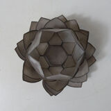 Lotus flower photophore in mother-of-pearl and brass