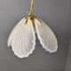 Vintage Italian glass and brass chandelier, 1970s