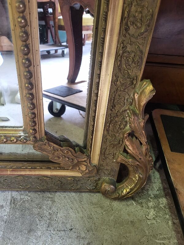 Mirror dora Louis XV with frame of the XIXth century