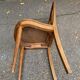 Art Deco lyre chair in solid caned wood