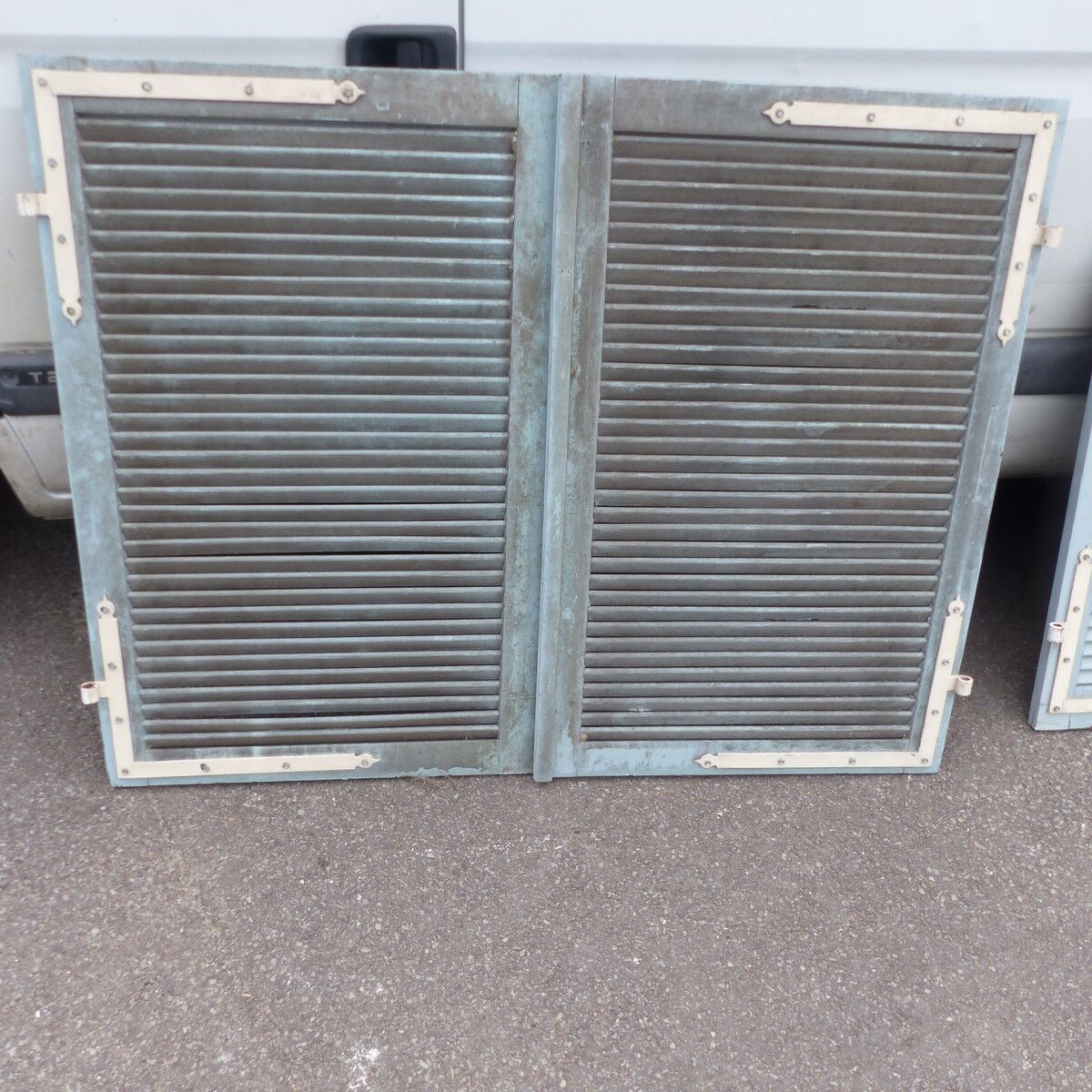 Wooden shutters 2 flaps sun l 74.5 x h 117 cm