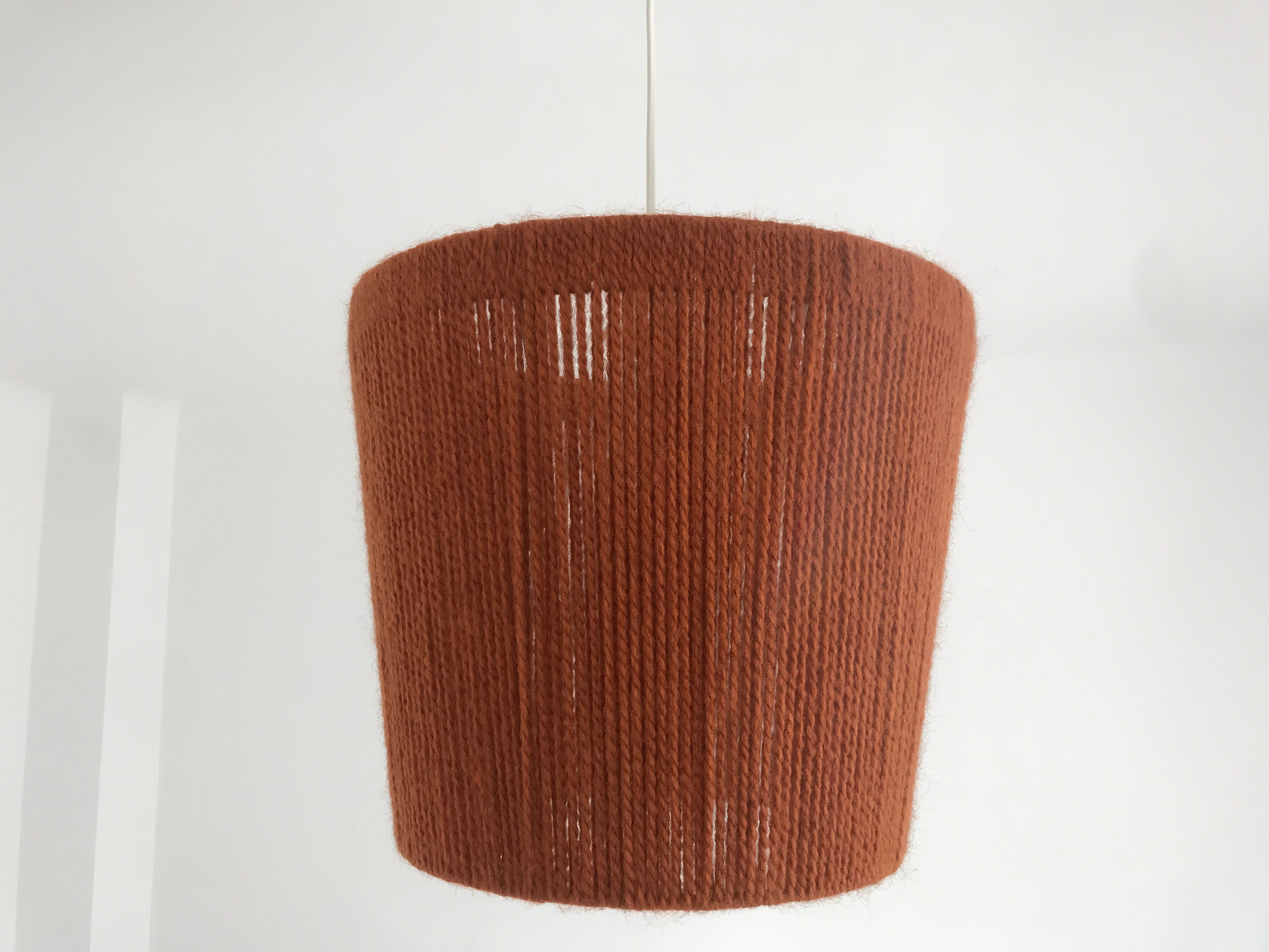 Orange wool lampshade
