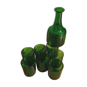 Service vintage verre et carafe