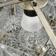 1970s Kamenicky Senov Czech Crystal Glass and Chrome Pendant Light
