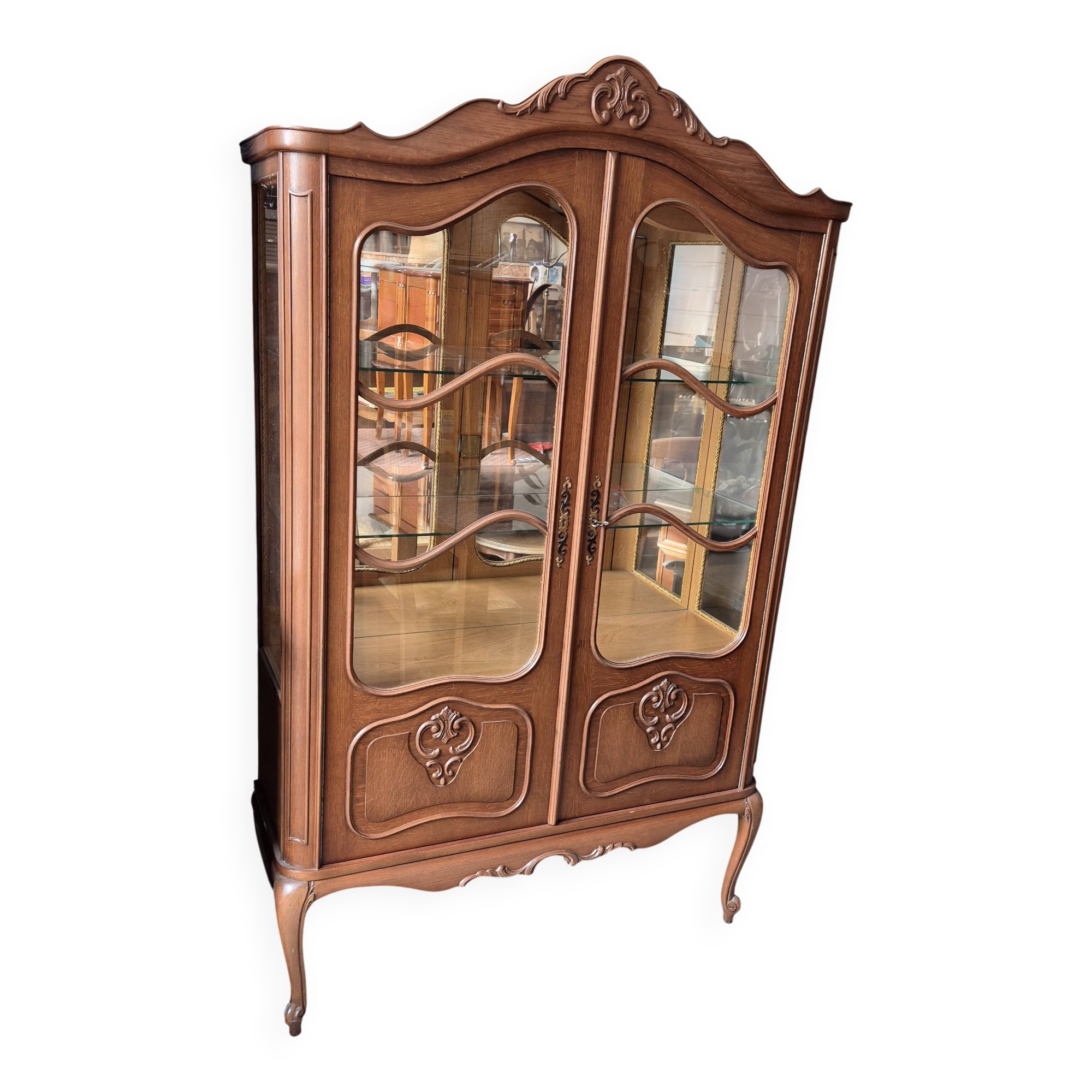 Two-door display cabinet