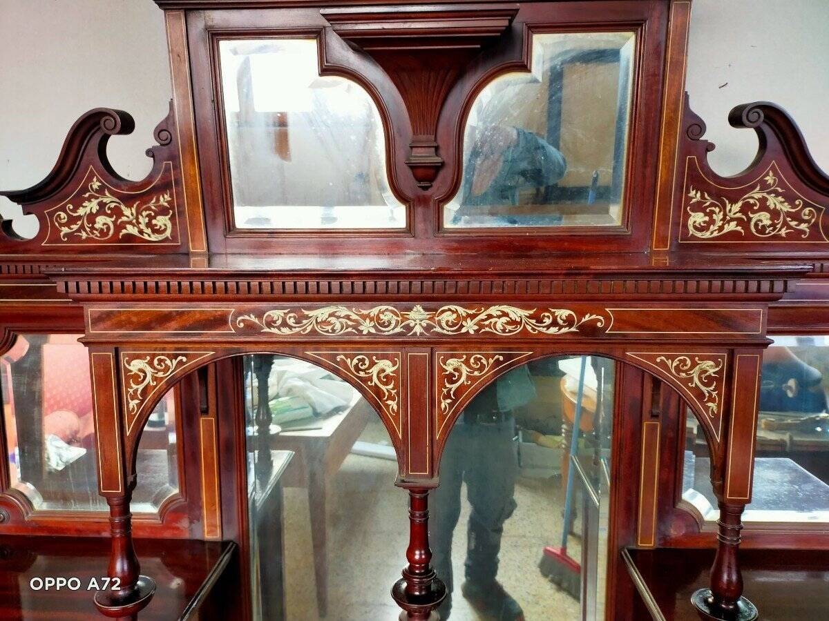 Meuble victorien marqueterie d'os 19ème siècle frank giles & co. kensington