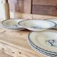 12 Luneville K&G soup plates, letter F