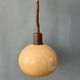 Suspension vintage champignon beige en verre acrylique
