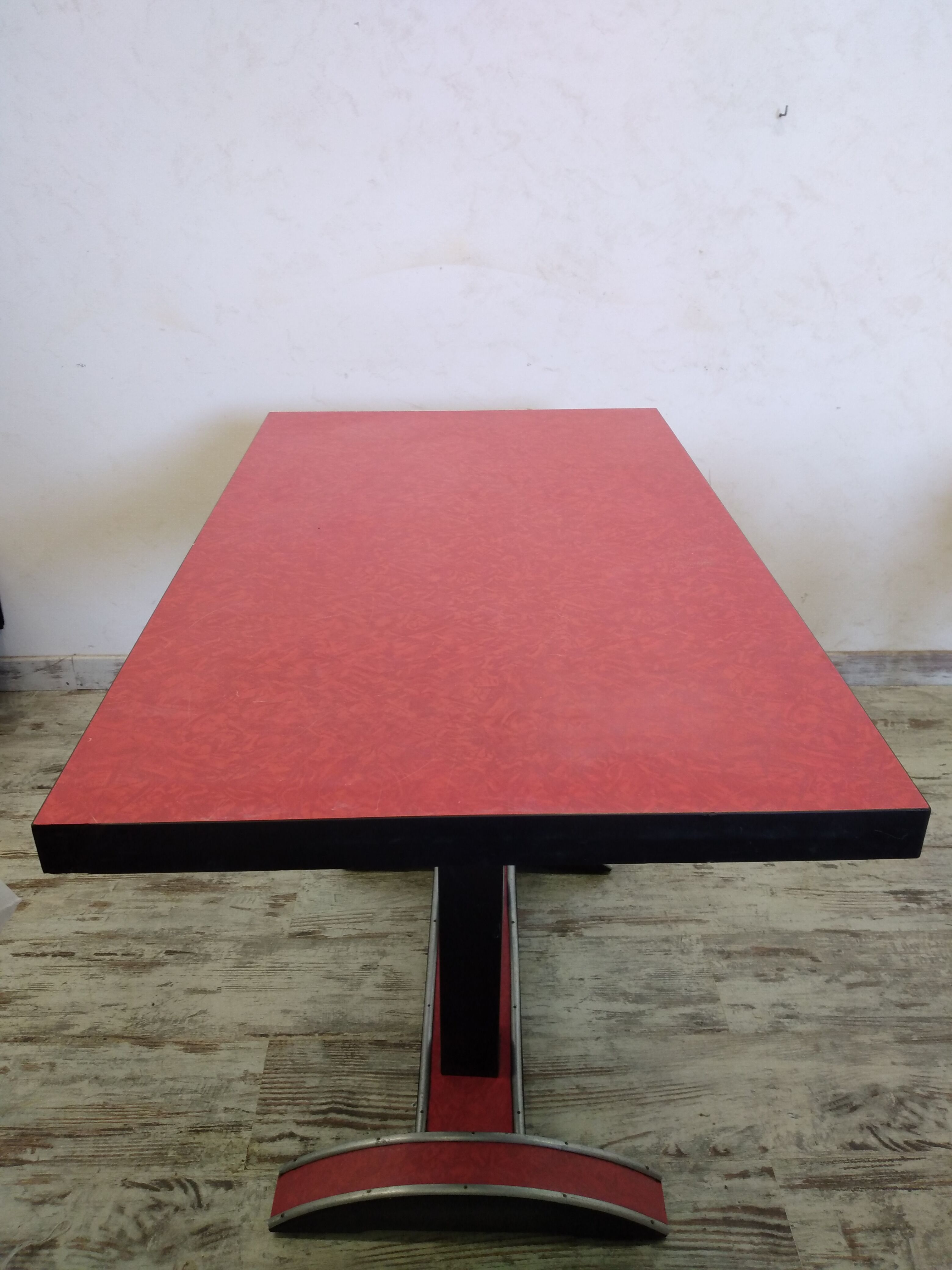 Red bistro table 50s
