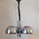 Midcentury Chrome Space Age Chandelier/Pendant Hillebrand, Germany, 1970s