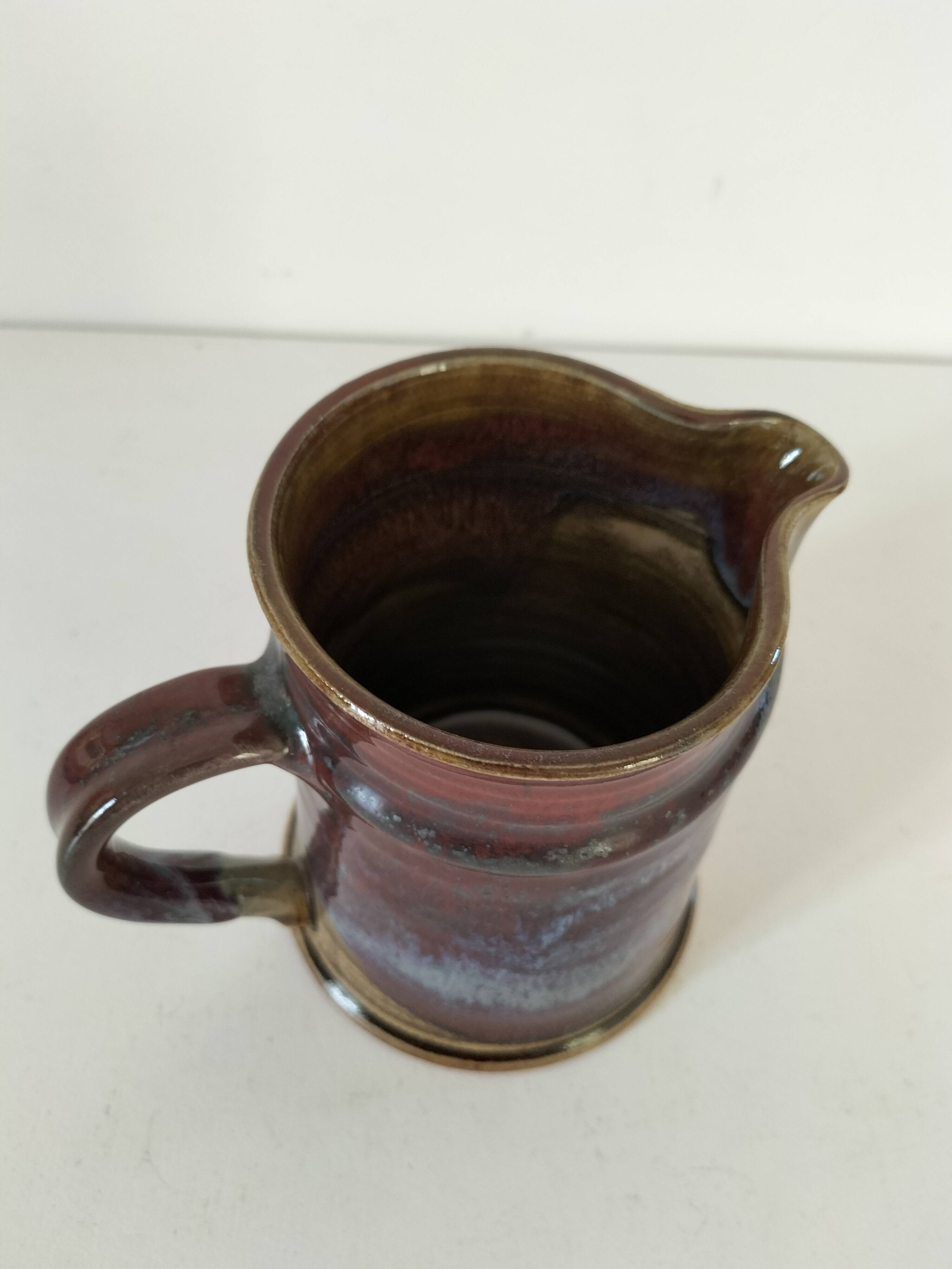 Pitcher signed Salins pottery