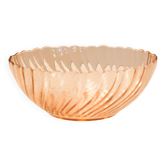 Pink glass salad bowl pink rosaline