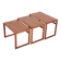 Set of 3 "#253" teak nesting tables by Kai Kristiansen / Mid-century Danish modern design / Minimalism / 1960s