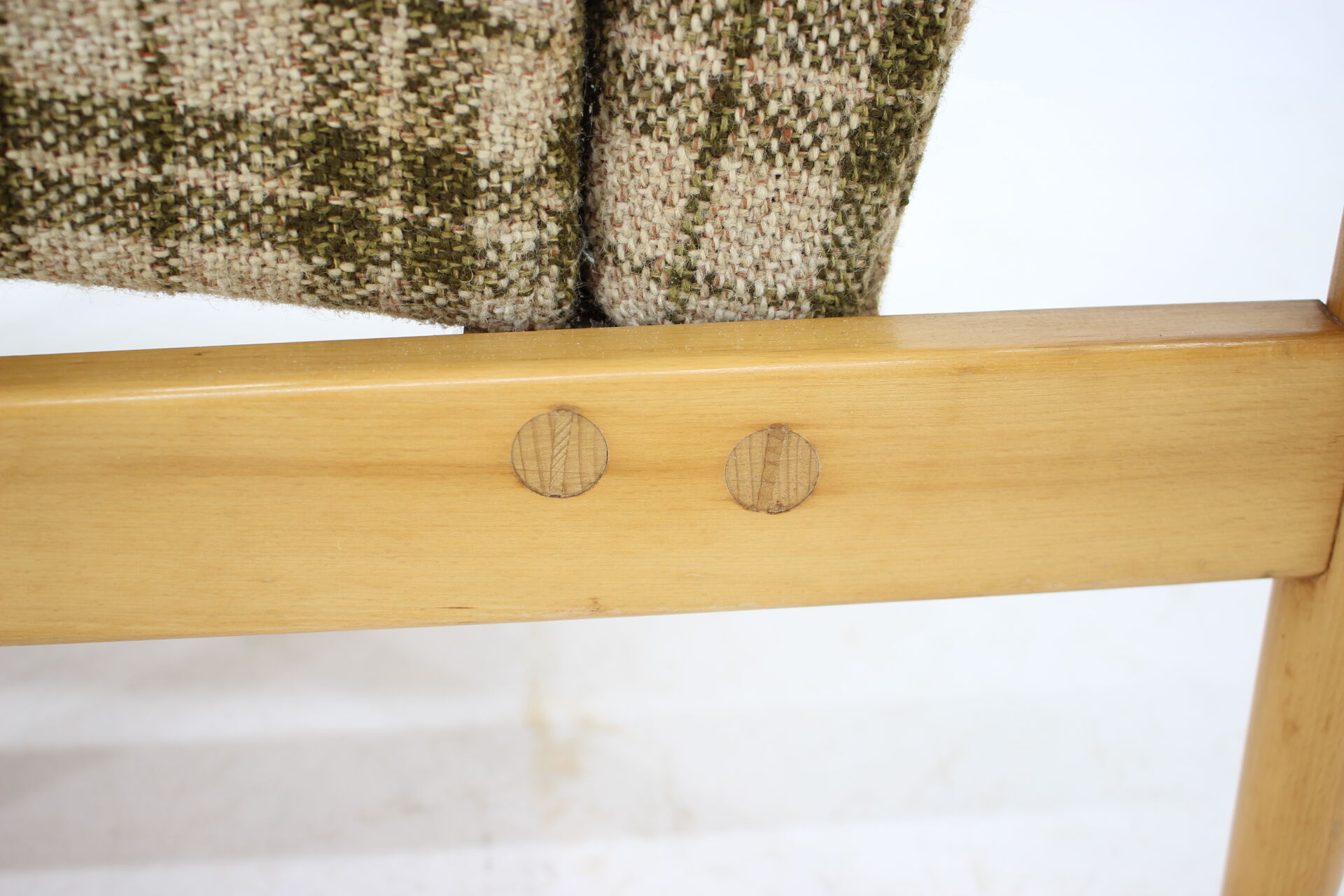1960s Rare Beech Wing Armchair by ULUV, Czechoslovakia