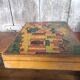 Old Building Set Box Wooden Toys Vintage