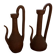 Pair of decorative terracotta jars, in the shape of a ewer.