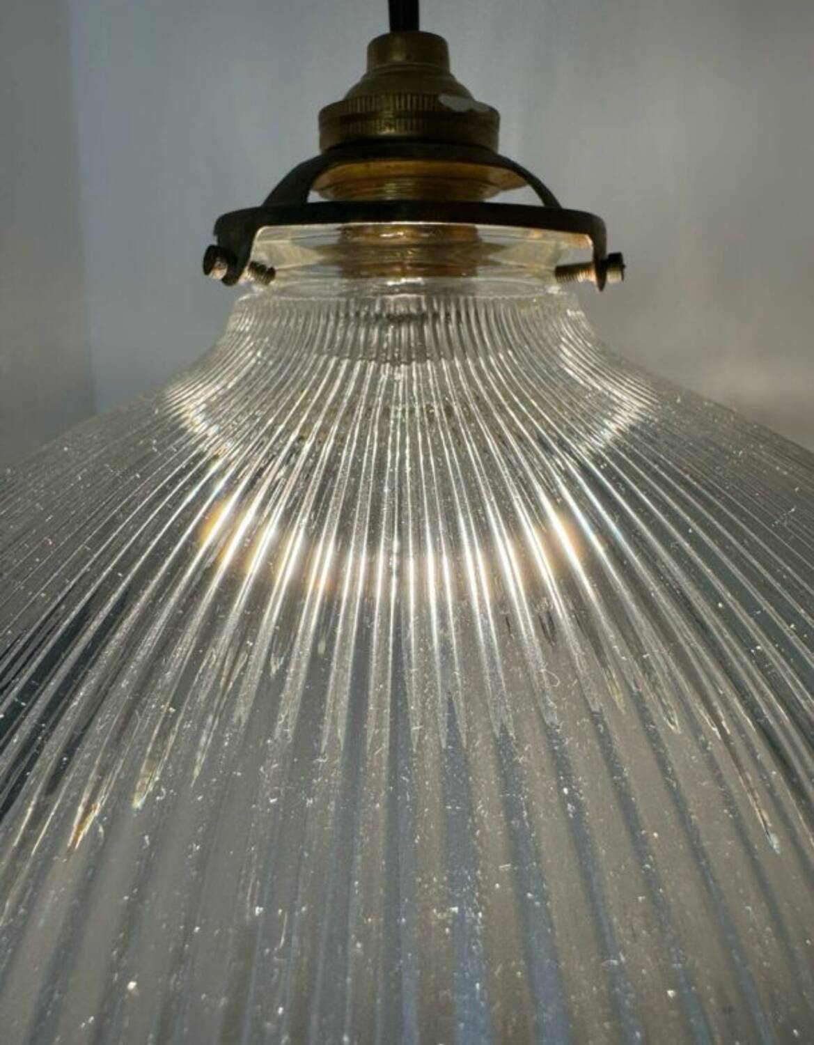 Suspension glass holophane 1950s