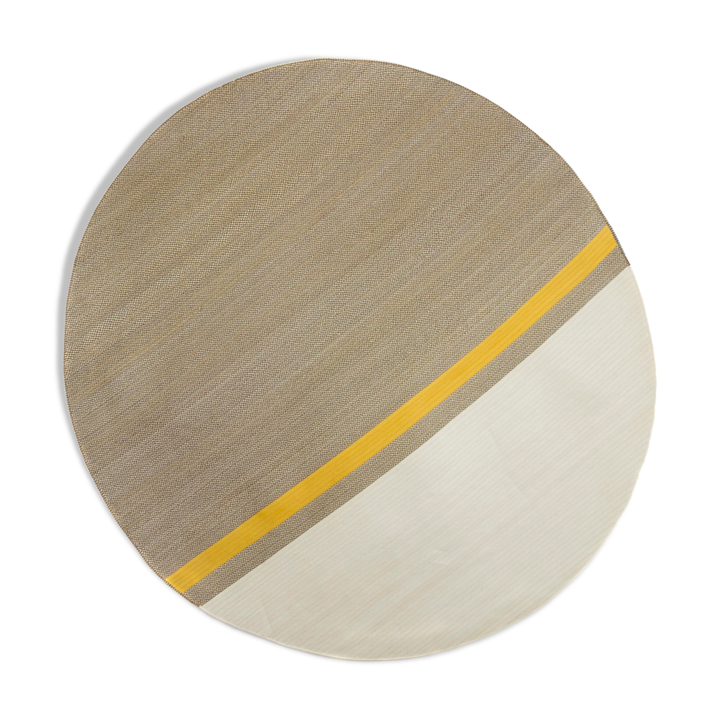 Round carpet or wall decoration in natural fiber of caña flecha