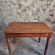 Antique French oak writing desk with 2 lockable drawers, circa 1920.