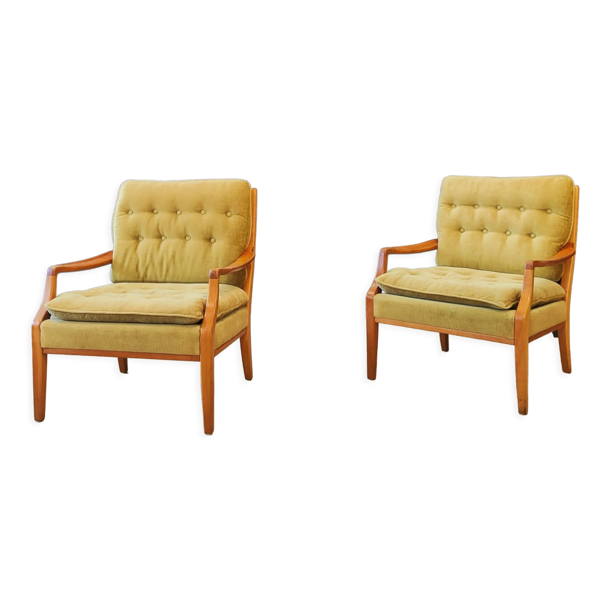 Two mid century armchairs