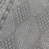 Handmade gray and white rug in natural wool