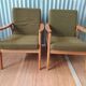 Paire de fauteuils scandinaves pieds compas