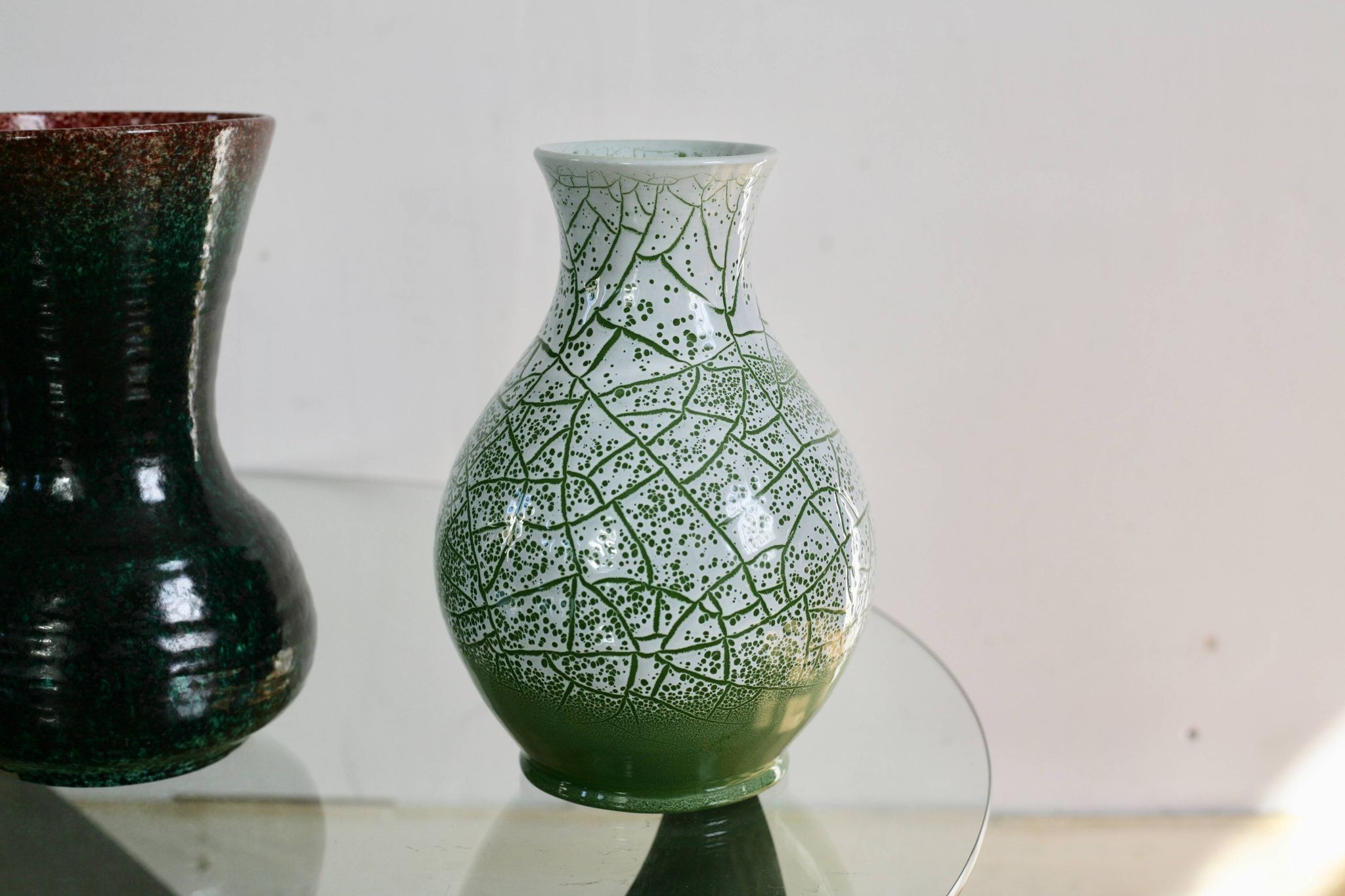 Set of 4 Accolay vases, signed ceramics, France, 1960s