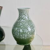 Set of 4 Accolay vases, signed ceramics, France, 1960s
