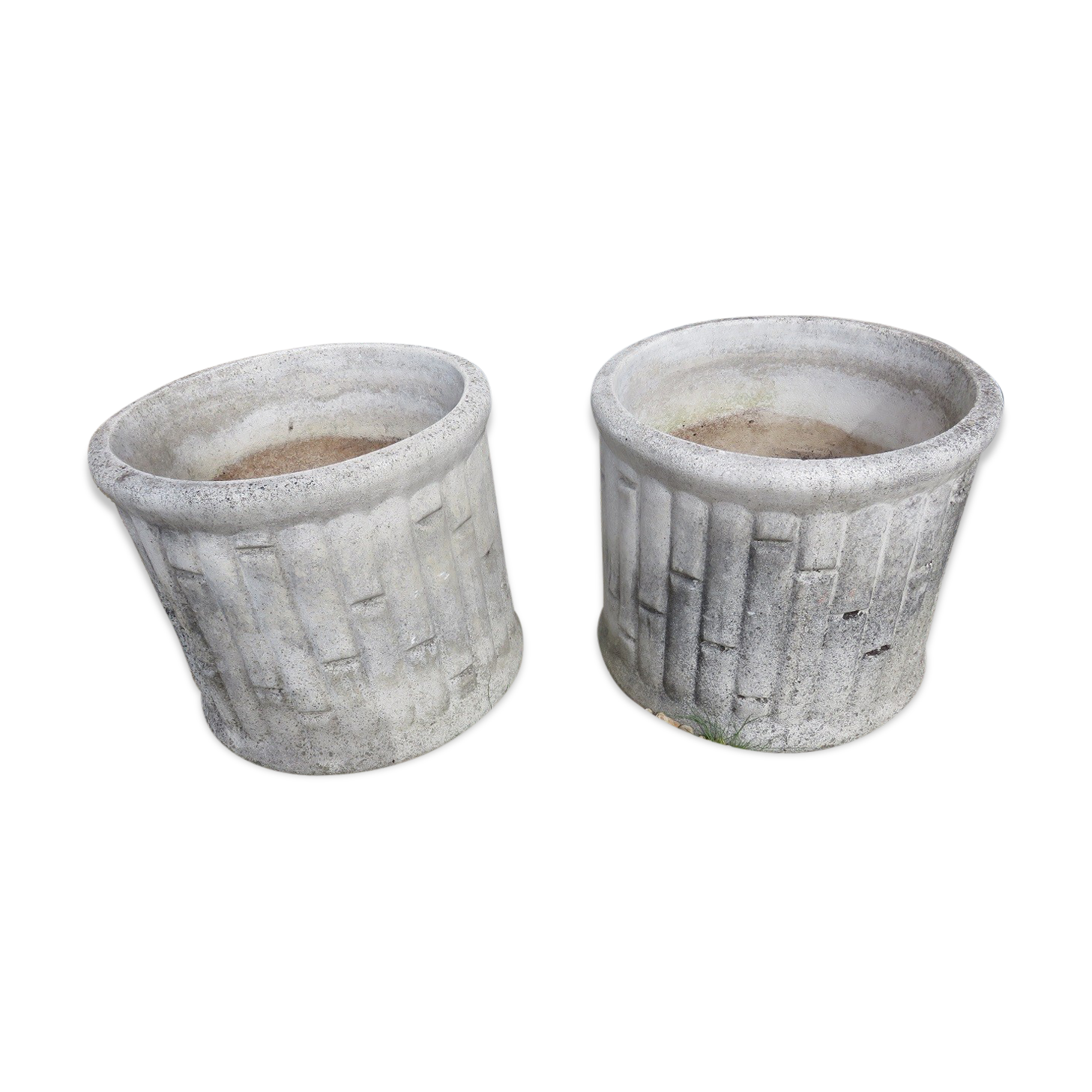 Pair of reconstituted stone planters