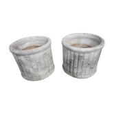 Pair of reconstituted stone planters
