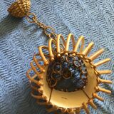 Vintage rattan pendant light