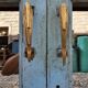 Art Deco mirror in Burmese teak