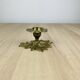 Golden brass flower candlestick, vintage