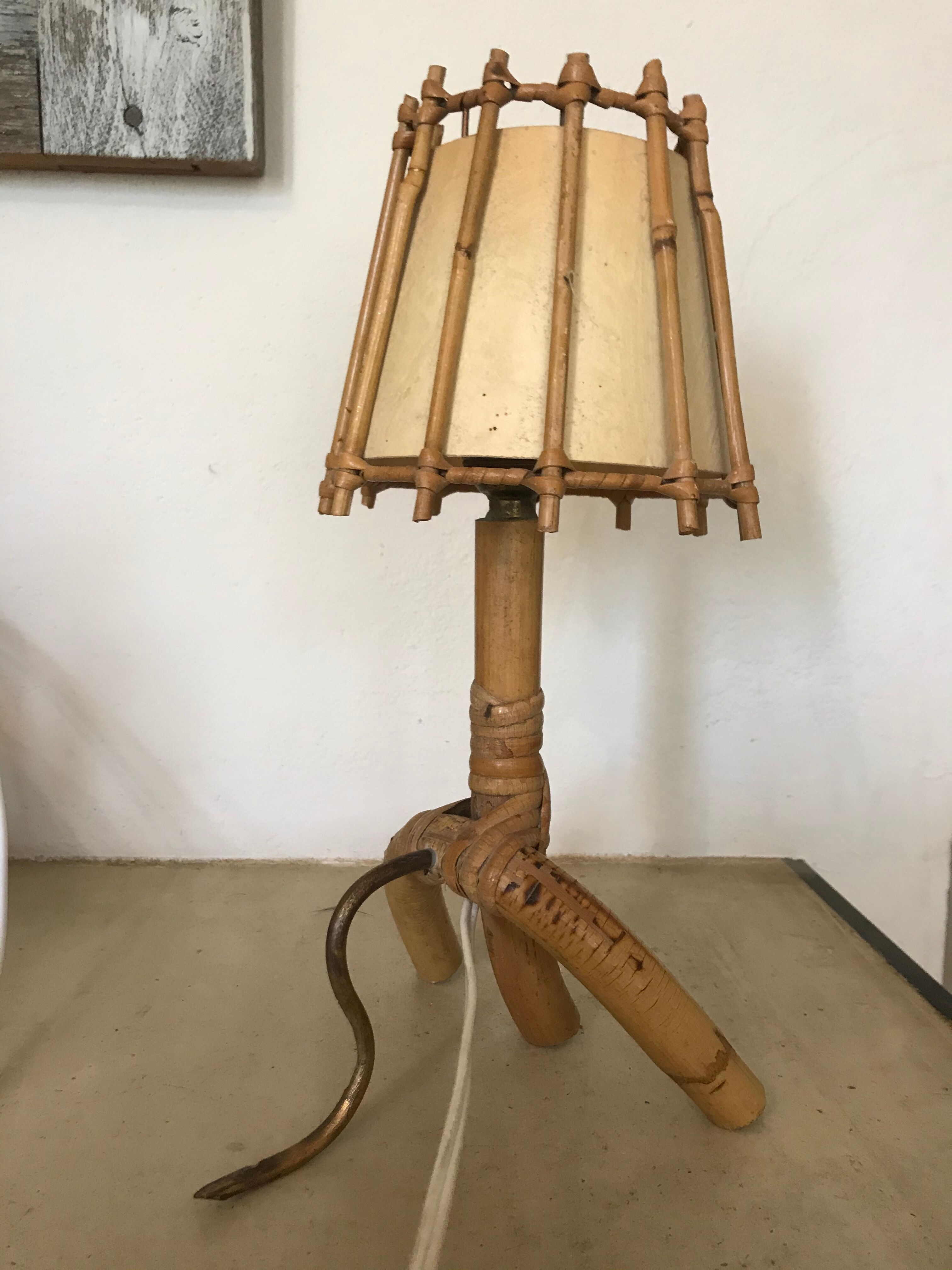 Rattan lamp