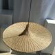 Large suspension, rattan luminaire in hat shape D:80cm