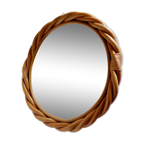 Bamboo circular mirror