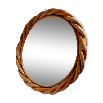Miroir circulaire bambou