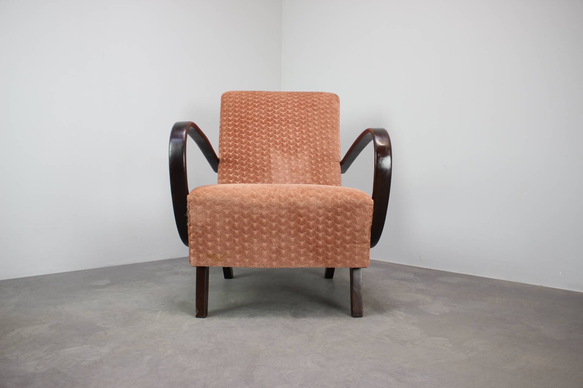 Set of Four Jindrich Halabala  Dining Chairs, Czechoslovakia, 1950s