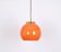 Orange glass pendant light by Peill Putzler, Germany, 1970.