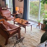 Vintage Sofa and Armchair by Poul Jeppesens Møbelfabrik, Denmark, 1960s,