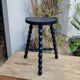 Low black stool