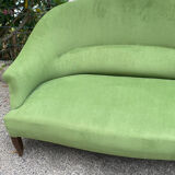Green velvet toad sofa