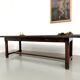 Brutalist farmhouse table in solid oak, 270 cm, 1920s.