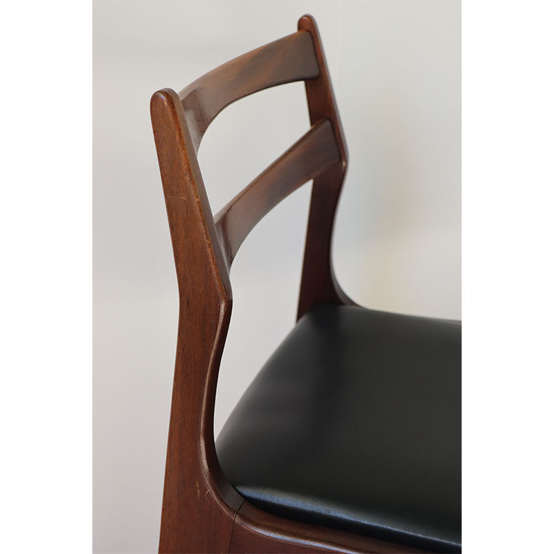 Series of 4 Scandinavian teak chairs 1960