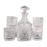 Carafe whisky service and 6 glasses