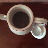 Pharmacy pot or chevrette in earthenware from Clamecy