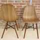 4 chaises en ABS, bois et métal