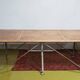 Large industrial table made of metal and beech.